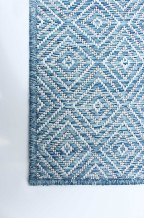 Carpette Neisha Diamond bleue 6 pi 7 po x 9 pi 6 po