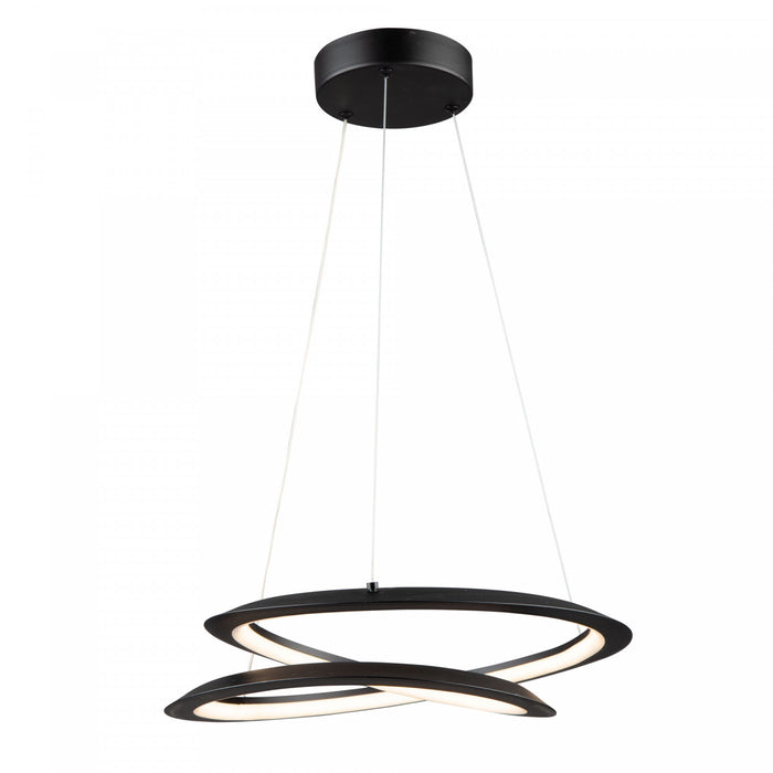 Luminaire suspendu Ara noir à DEL de 24 W