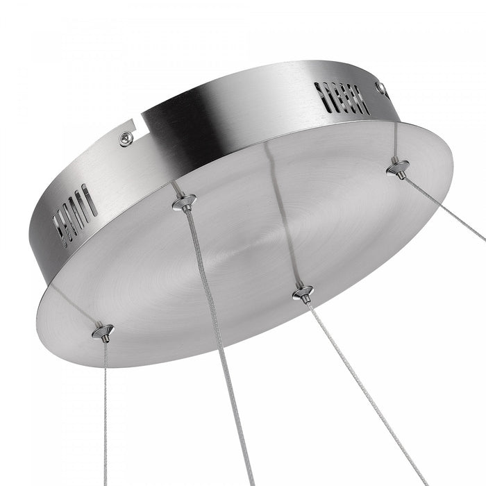 Luminaire suspendu Stella nickel satiné à DEL de 65 W