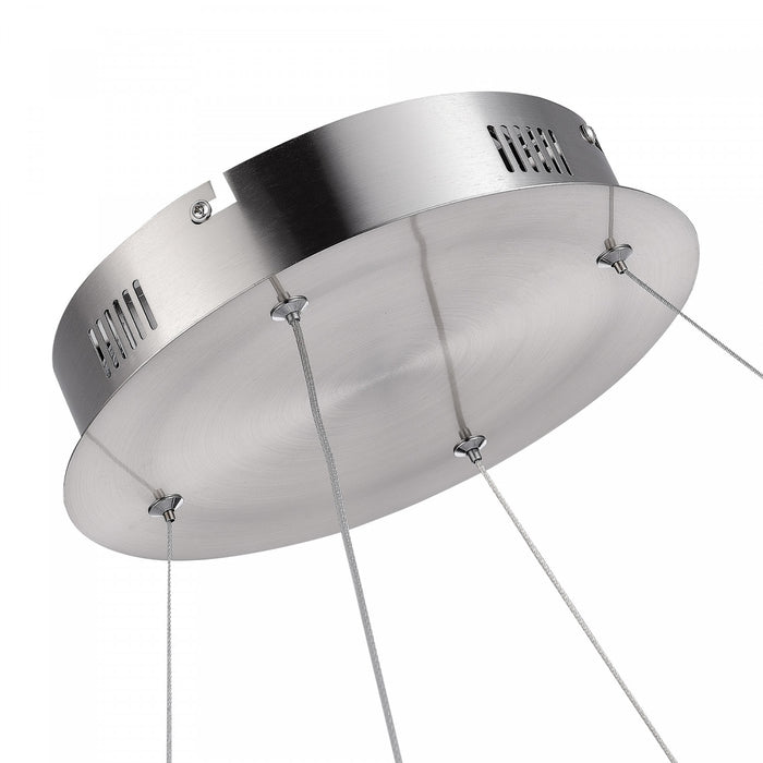 Luminaire suspendu Stella nickel satiné à DEL de 50 W