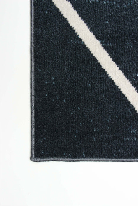 Carpette Kenza bleue lavable à la machine - 8 pi 0 po x 10 pi 0 po