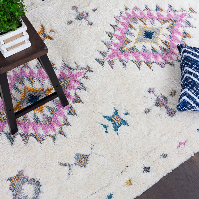 Carpette Lola à motifs de diamants 5 x 8
