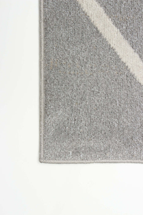 Carpette Kenza grise lavable à la machine - 5 pi 0 po x 7 pi 0 po