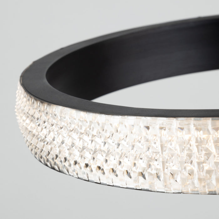 Plafonnier affleuré Nova noir à DEL de 30 W