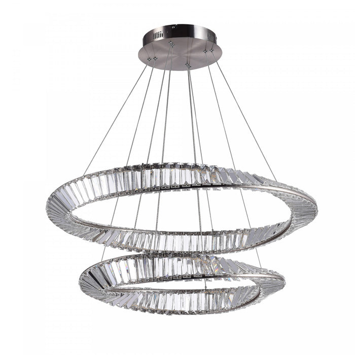 Lustre Stella nickel satiné à DEL de 90 W