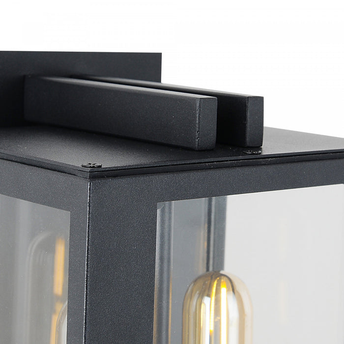 Applique murale II Waterville noir mat à 2 ampoules pour l'extérieur