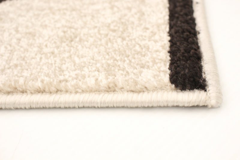 Carpette Anandi ivoire-brune - 7 pi 10 pox 10 pi 2 po