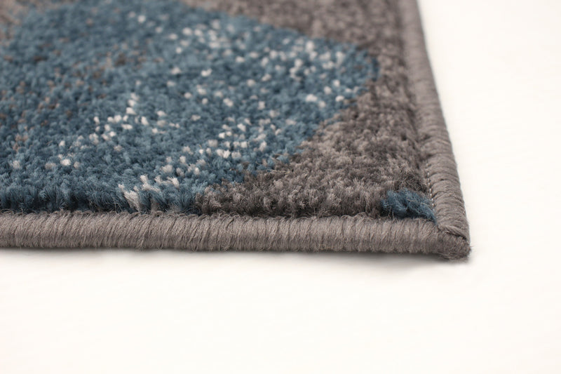 Carpette Palta anthracite-couleur pétrole - 7 pi 10 pox 10 pi 2 po