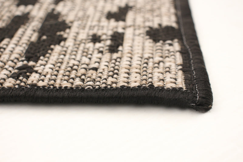 Carpette Sadie Safari noir-argent - 7 pi 10 pox 10 pi 2 po