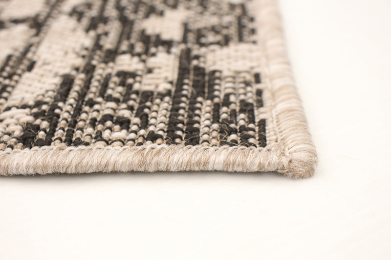 Carpette Sadie Safari argent-noir - 5 pi 3 pox 7 pi 7 po