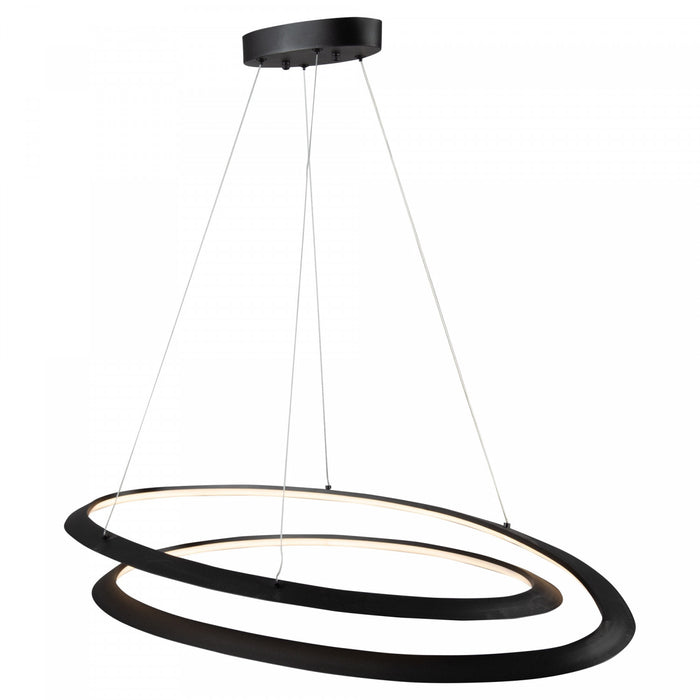 Luminaire suspendu Ara noir à DEL de 45 W