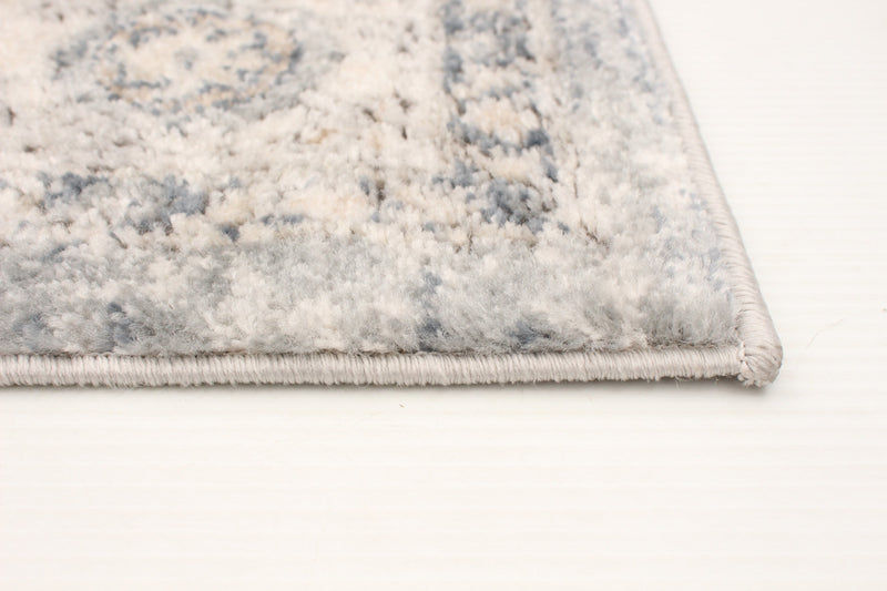 Carpette Octavian Tabriz bleu-ivoire - 3 pi 11 pox 5 pi 11 po