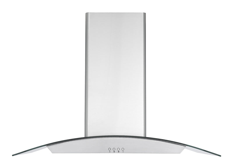 Hotte de cuisinière pour îlot Ancona IGCC636 de 36 po en verre et en acier inoxydable - AN-1405