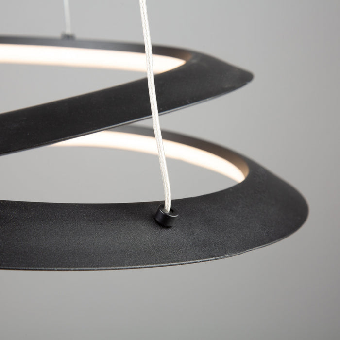 Luminaire suspendu Ara noir à DEL de 24 W