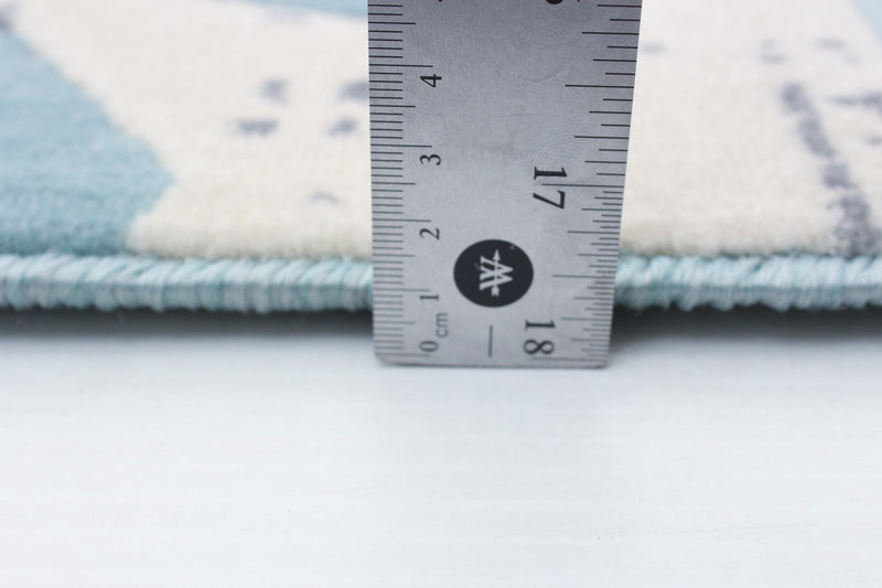 Carpette Ira turquoise 3 pi 11 po x 5 pi 7 po