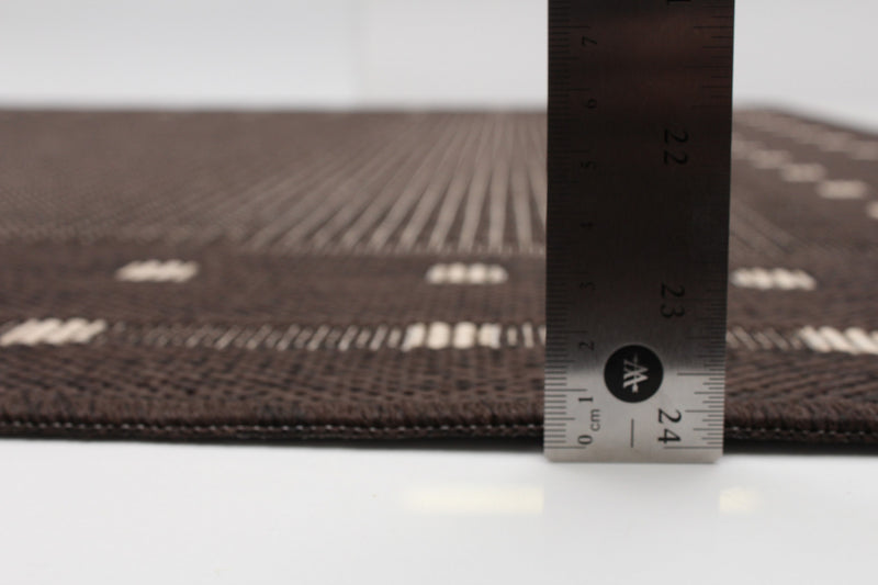 Carpette Clementine chocolat - 3 pi 3 po x 4 pi 7 po