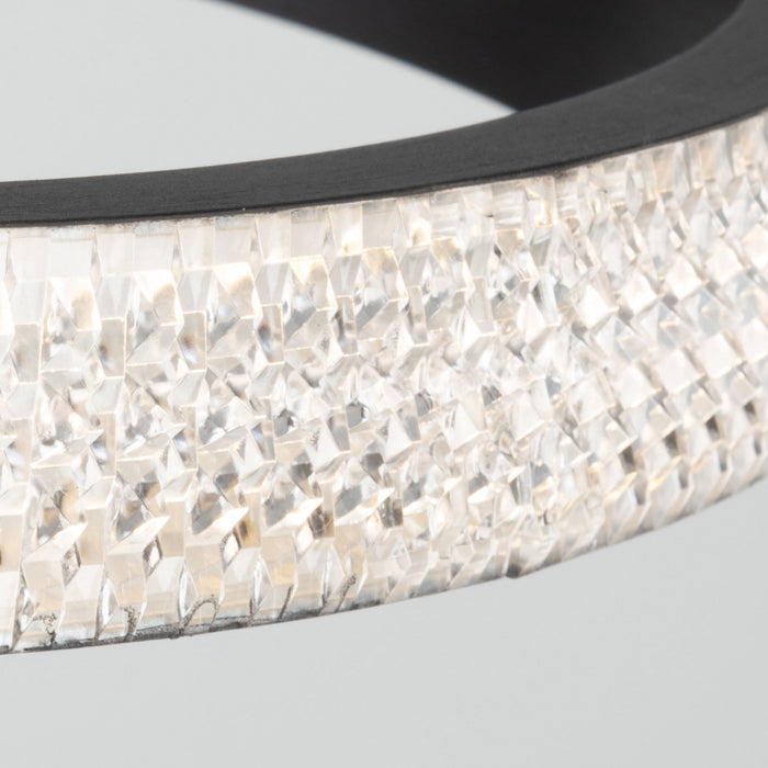 Plafonnier affleuré Nova noir à DEL de 30 W