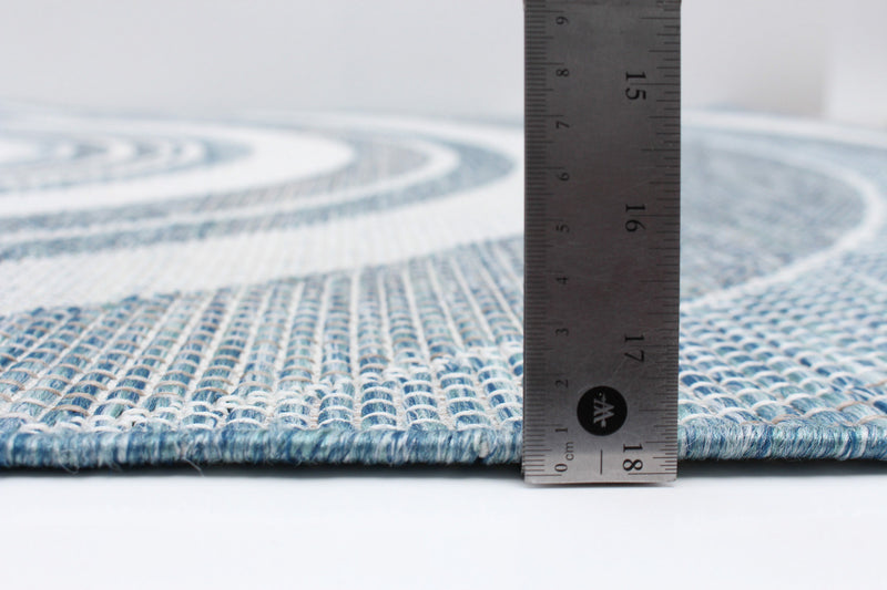 Carpette Neisha Modern bleue 6 pi 7 po x 9 pi 6 po