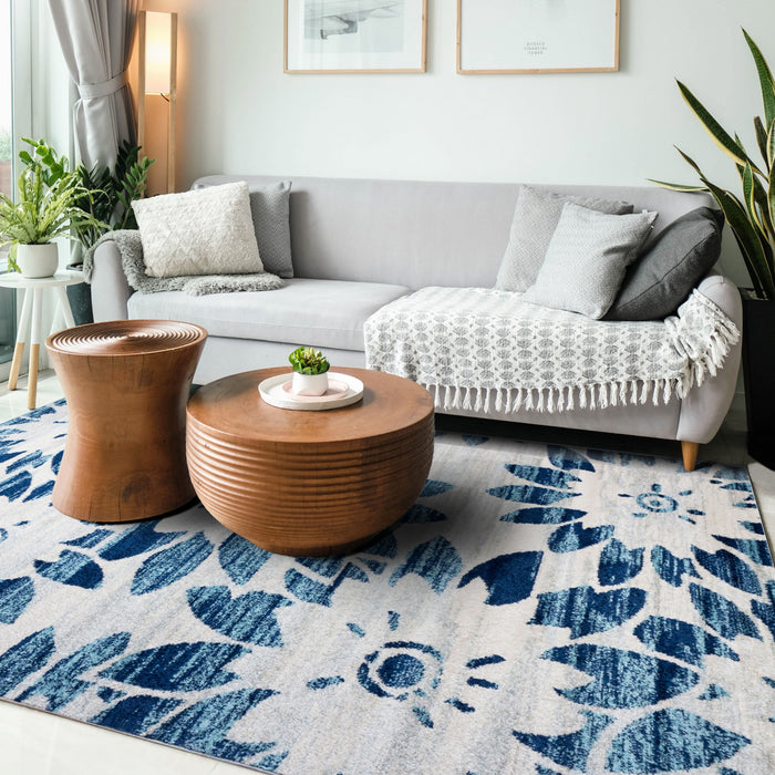 Carpette Roma Sun bleue 5 x 8