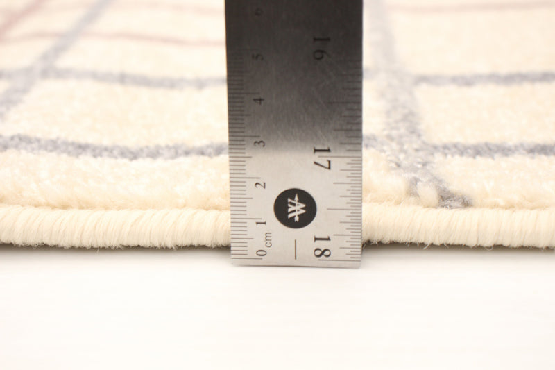 Carpette Taite crème-argent - 3 pi 11 pox 5 pi 7 po