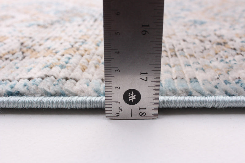 Carpette Leandra taupe/bleue 8 pi 0 po x 10 pi 0 po