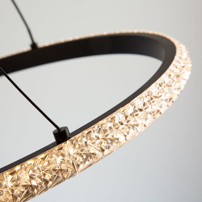 Luminaire suspendu Nova noir à DEL de 24 W
