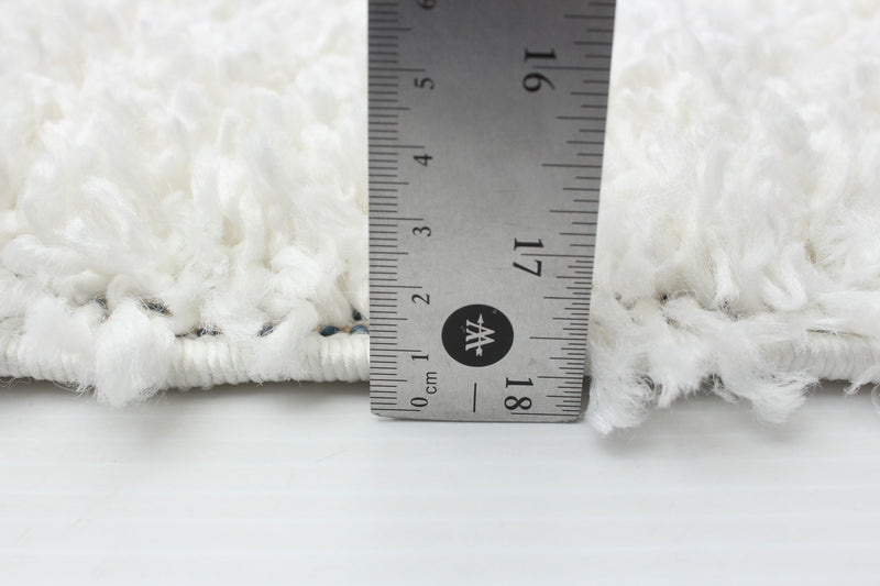 Carpette à poil long Helma Losange crème 3 pi 11 po x 5 pi 11 po