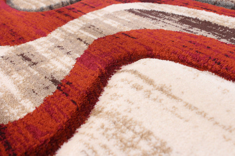 Carpette Allonah rouge - 5 pi 3 po x 7 pi 3 po