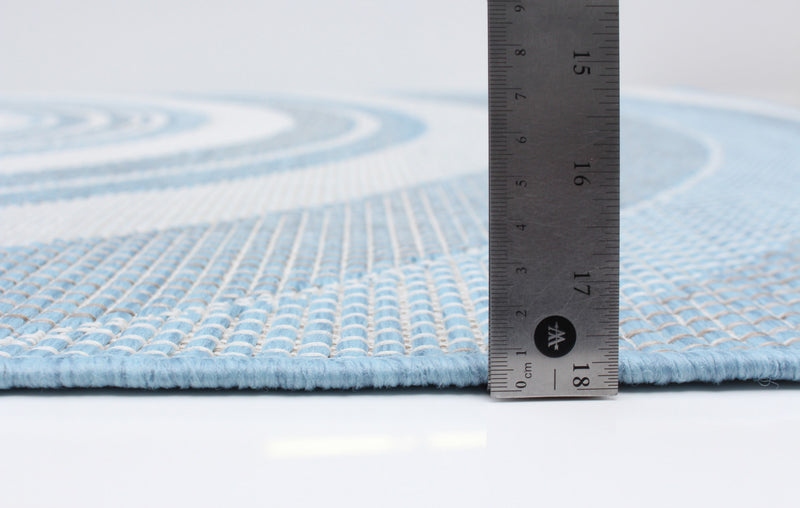 Carpette Neisha Modern bleu clair 6 pi 7 po x 9 pi 6 po