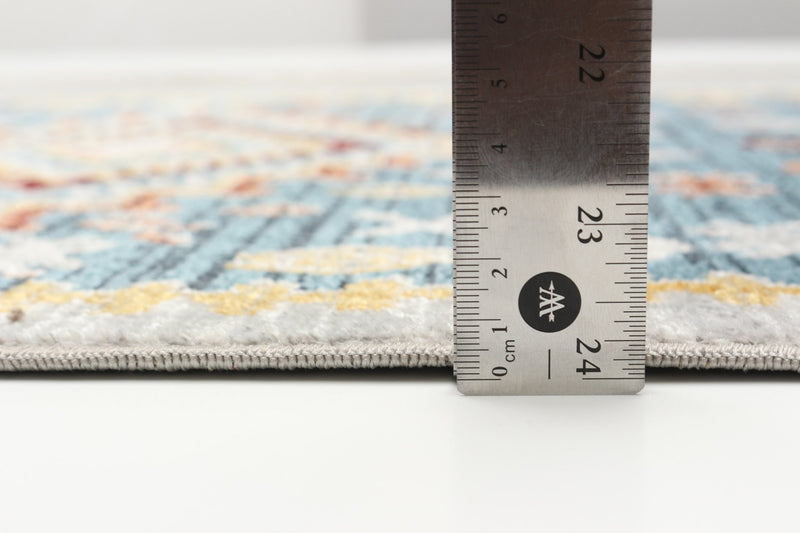 Carpette Gypsy bleue lavable à la machine - 2 pi 6 po x 8 pi 0 po