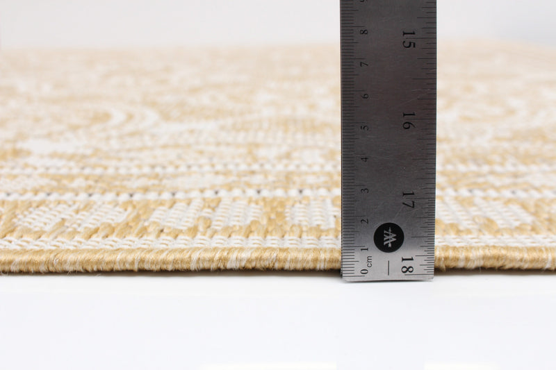 Carpette Neisha Traditional dorée 6 pi 7 po x 9 pi 6 po