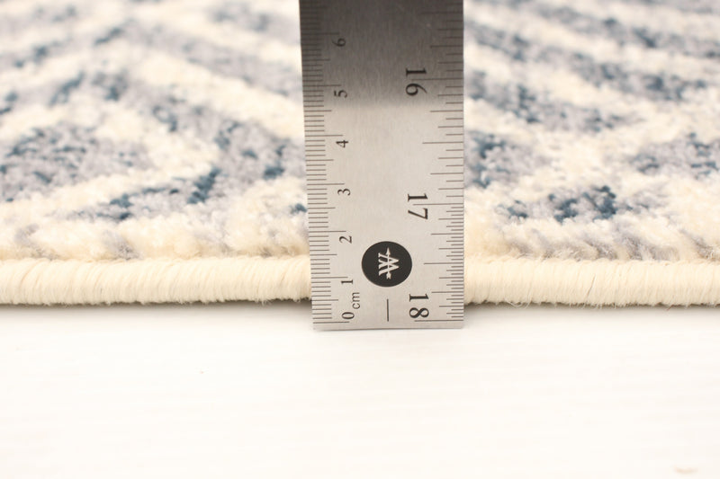 Carpette Electra argent-couleur pétrole - 7 pi 10 pox 10 pi 2 po
