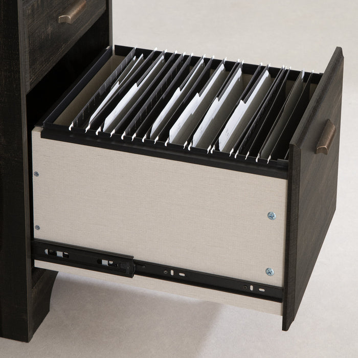 Bureau Versa avec crédence - noir antiqué