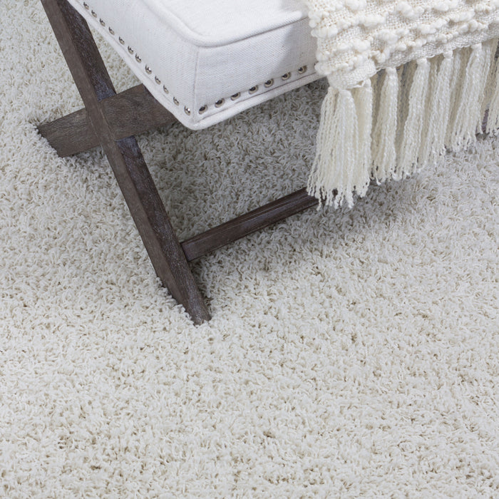Carpette à poil long Victoria crème 3 x 5