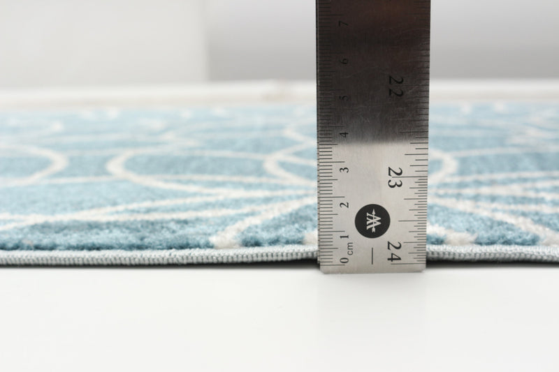 Carpette Terali turquoise lavable à la machine - 2 pi 6 po x 8 pi 0 po
