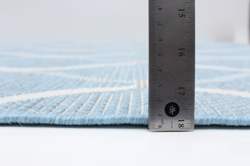 Carpette Neisha Abstract bleu clair 6 pi 7 po x 9 pi 6 po