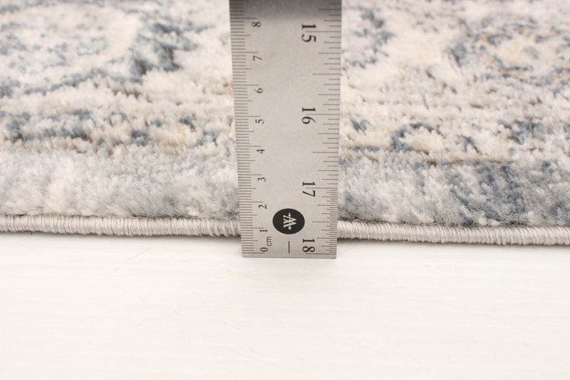 Carpette Octavian Tabriz bleu-ivoire - 3 pi 11 pox 5 pi 11 po