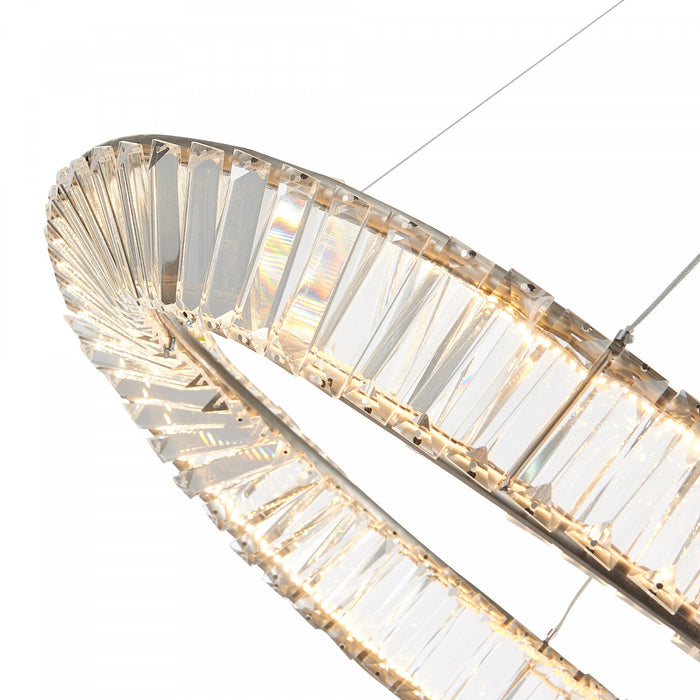 Luminaire suspendu Stella nickel satiné à DEL de 25 W