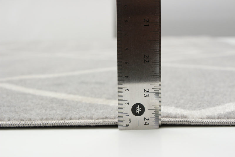 Carpette Kenza grise lavable à la machine - 8 pi 0 po x 10 pi 0 po