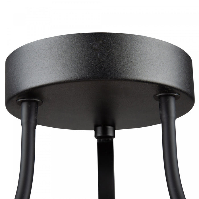 Plafonnier semi-affleuré Ara noir à DEL de 24 W