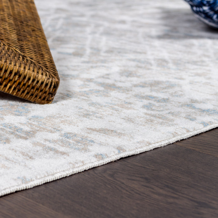 Carpette Shi bleue à motifs marocains 3 x 5