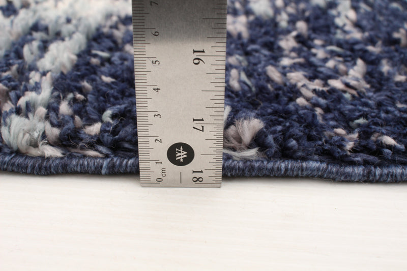 Carpette Makondo Mosaique bleu - 6 pi 7 pox 9 pi 6 po