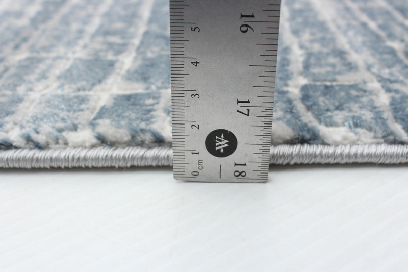 Carpette Kecia bleu marine/crème 3 pi 11 po x 5 pi 11 po