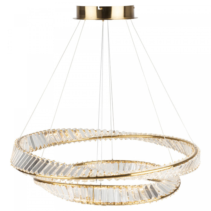 Lustre Stella laiton brossé à DEL de 65 W
