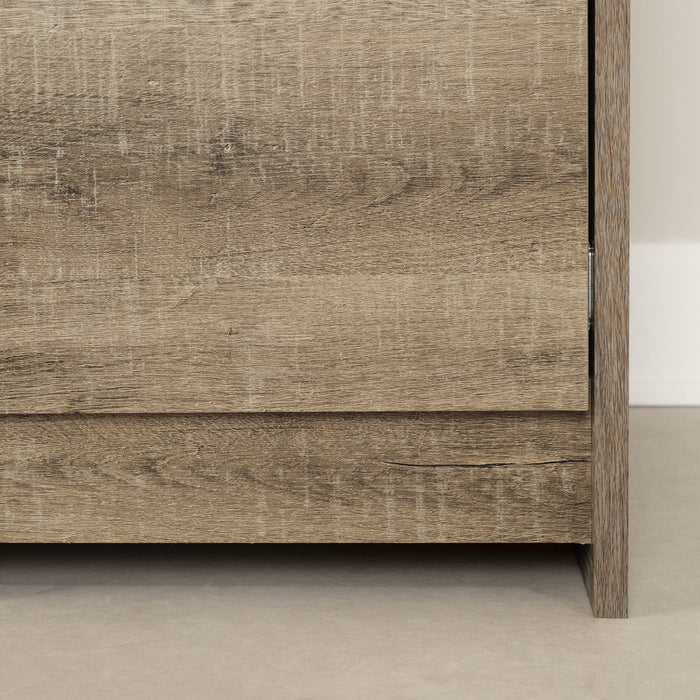 Bureau Tassio avec plateau pour clavier - chêne vieilli 