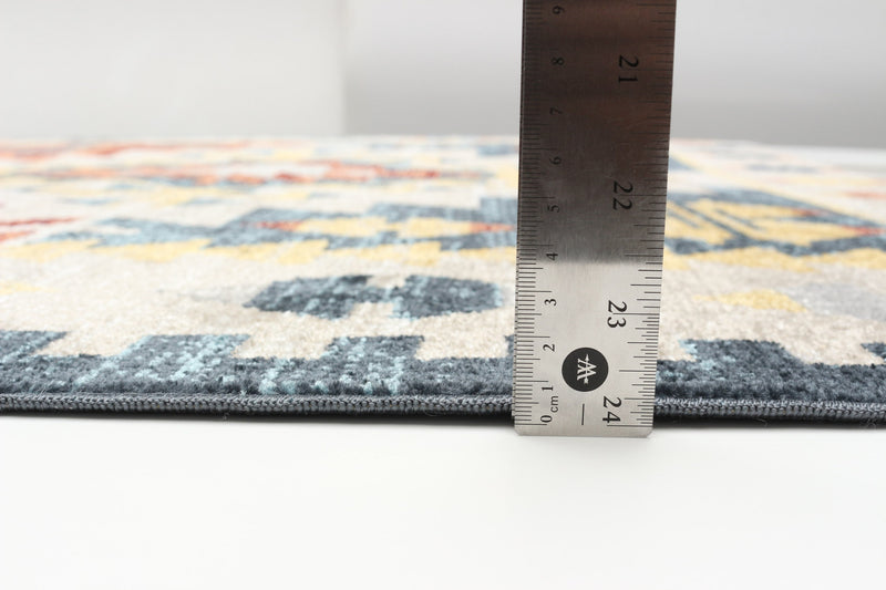 Carpette Mosaic taupe et cuivre lavable à la machine - 8 pi 0 po x 10 pi 0 po
