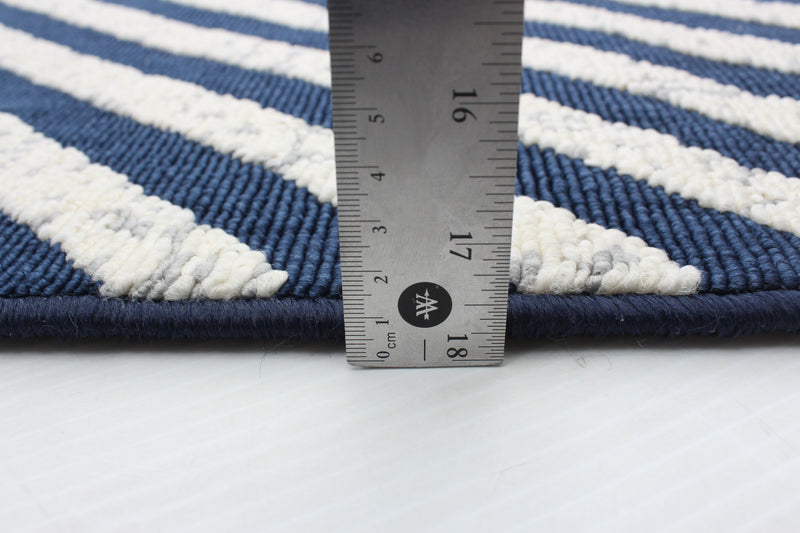 Carpette Dodie bleueivoire 6 pi 7 po x 9 pi 6 po