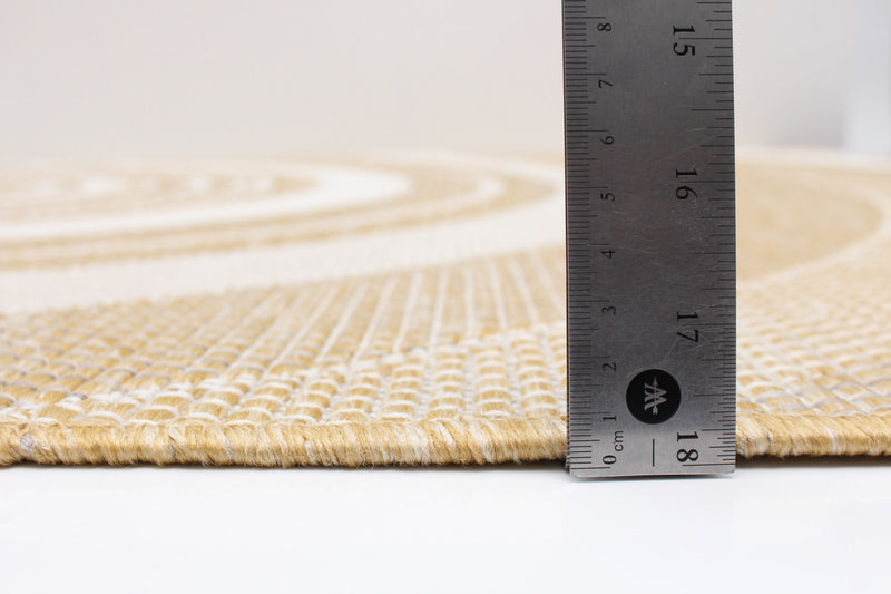 Carpette Neisha Modern dorée 5 pi 3 po x 7 pi 3 po