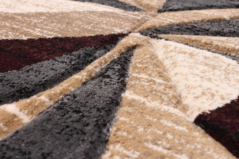Carpette Mayoree brun, beige et noir - 5 pi 3 po x 7 pi 3 po