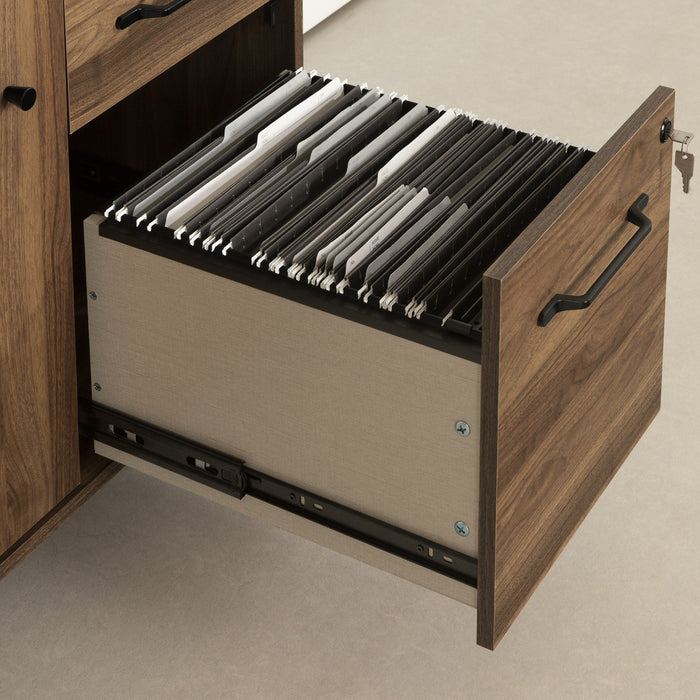 Bureau multifonctionnel Flam - noyer naturel 
